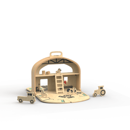 Draagbare Houten Speelgoedboerderij