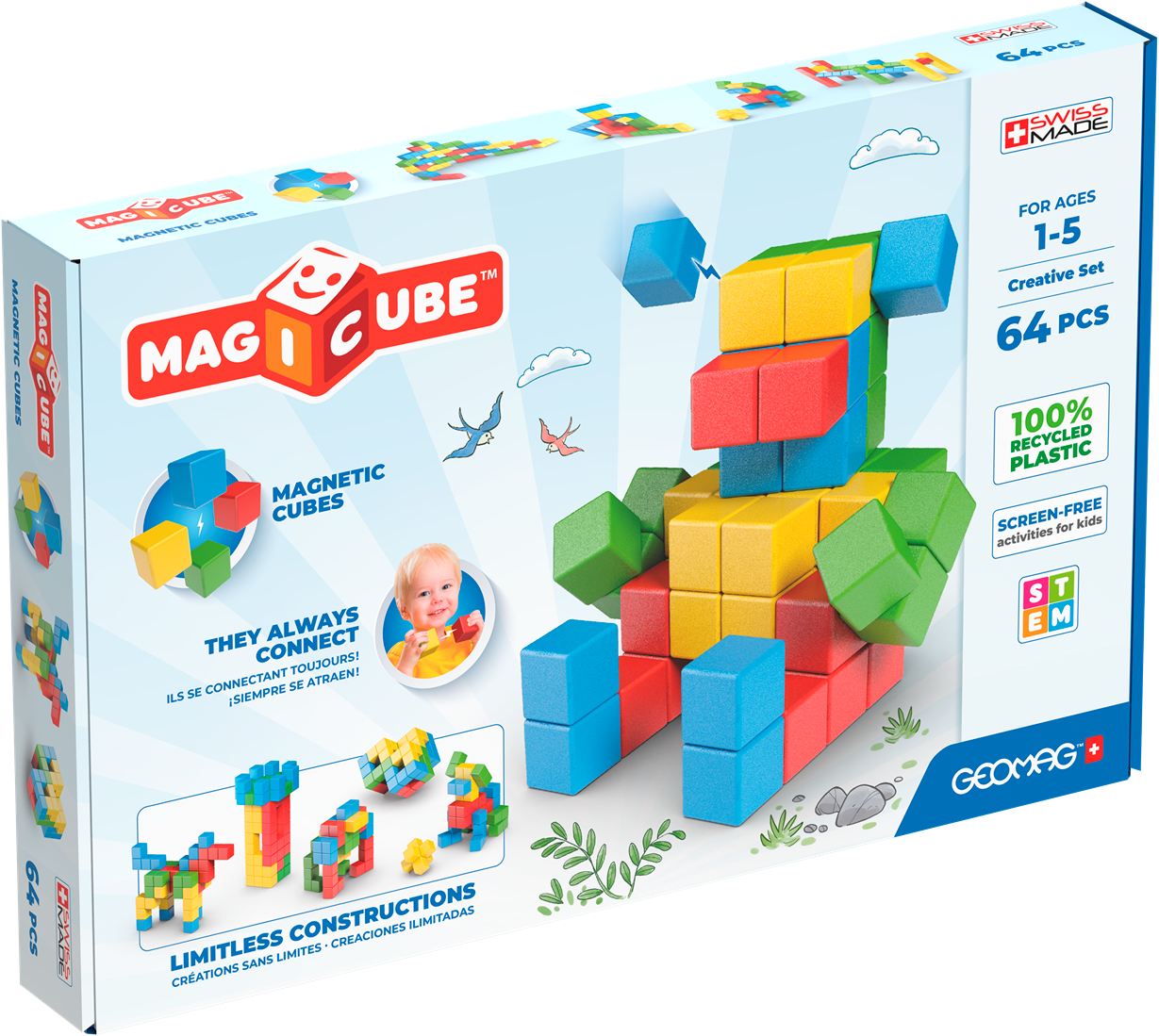 GeoMag Magicube Creative Set (64-delig)