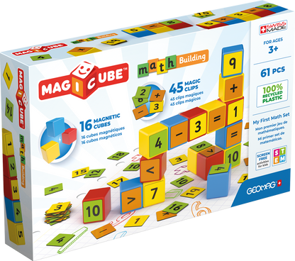 Geomag Magicube Math Building (61-delig) – Magnetisch rekenspel voor kinderen vanaf 3 jaar
