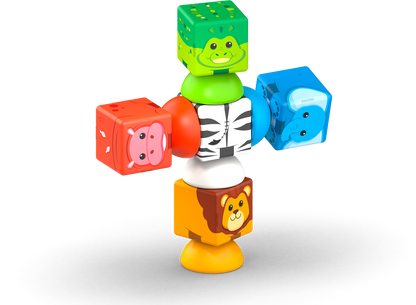 GeoMag Magicube Stacking Blocks Safari