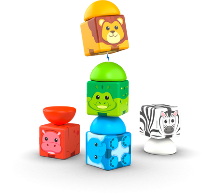 GeoMag Magicube Stacking Blocks Safari