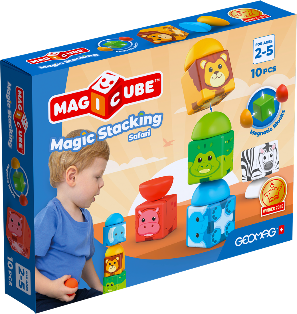 GeoMag Magicube Stacking Blocks Safari