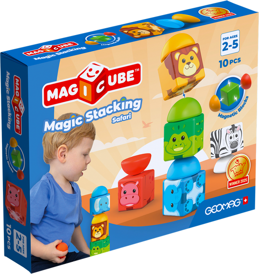 GeoMag Magicube Stacking Blocks Safari