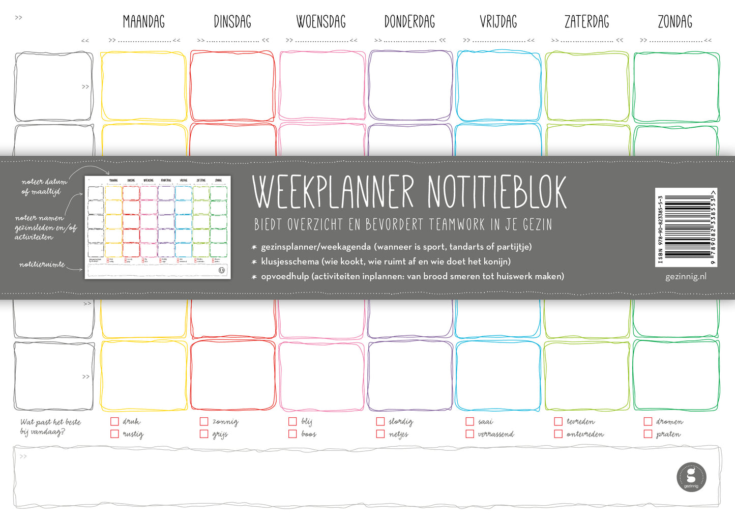 Gezinsweekplanner notitieblok