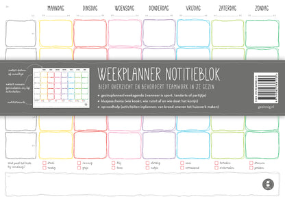 Gezinsweekplanner notitieblok