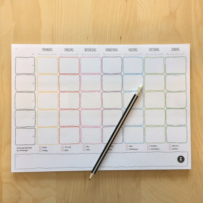 Gezinsweekplanner notitieblok