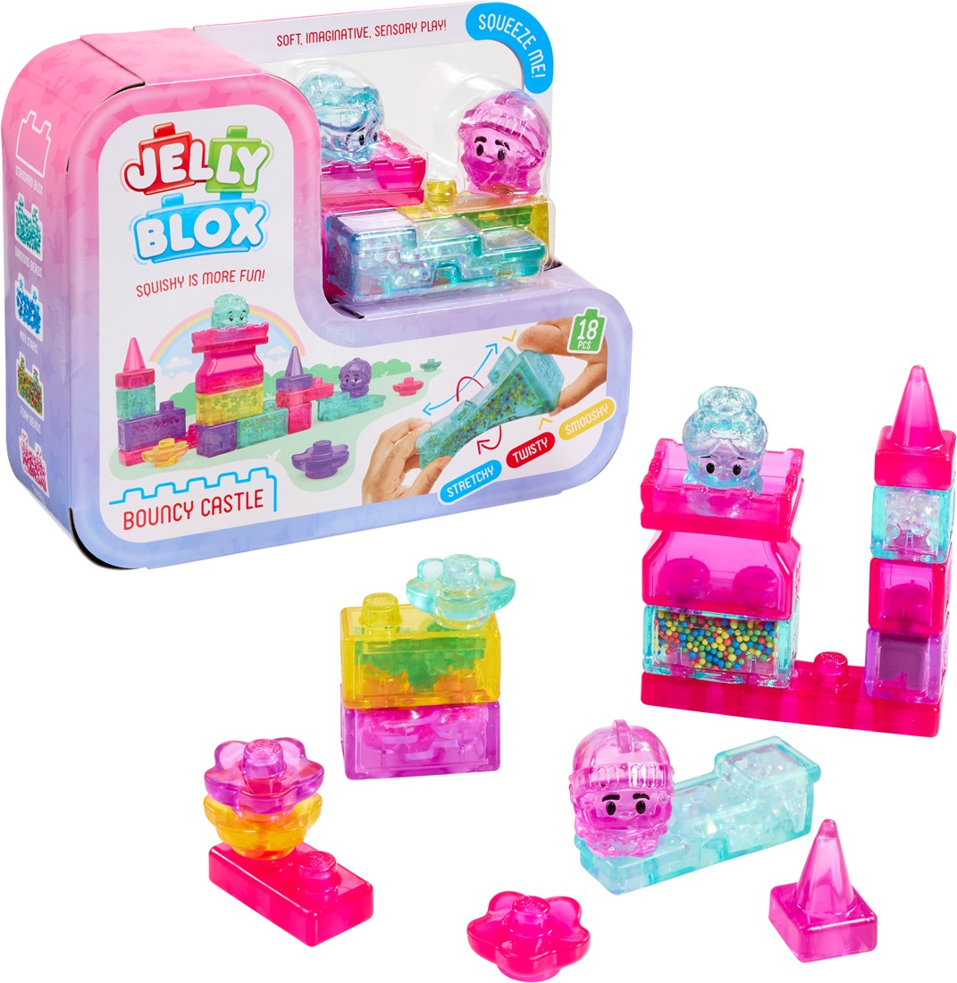 Jelly Blox Bouncy Castle – Sensorische bouwset met kasteel (18-delige set)