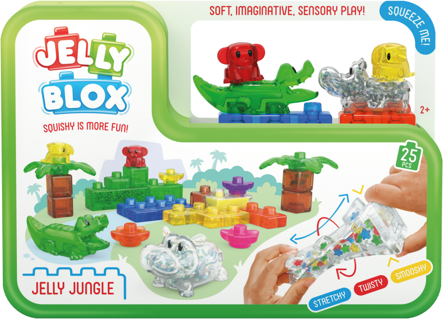 Jelly Blox Jelly Jungle – Sensorische bouwset met jungledieren (25-delige set)