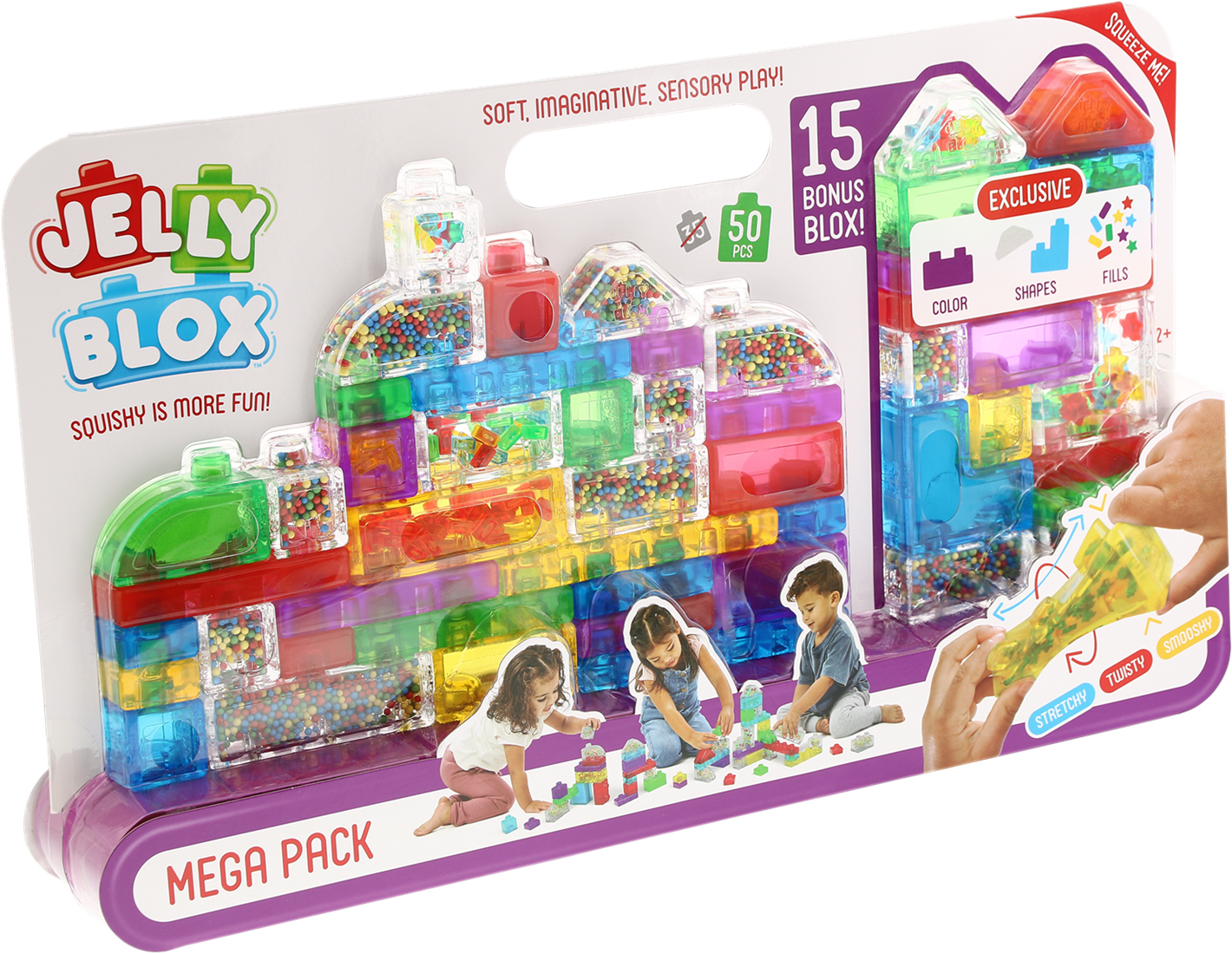 Jelly Blox - Zachte Sensorische Bouwblokken (50-delige set)