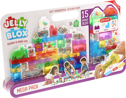 Jelly Blox - Zachte Sensorische Bouwblokken (50-delige set)