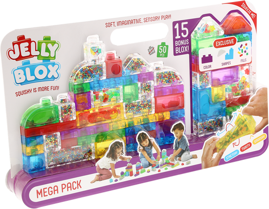 Jelly Blox - Zachte Sensorische Bouwblokken (50-delige set)