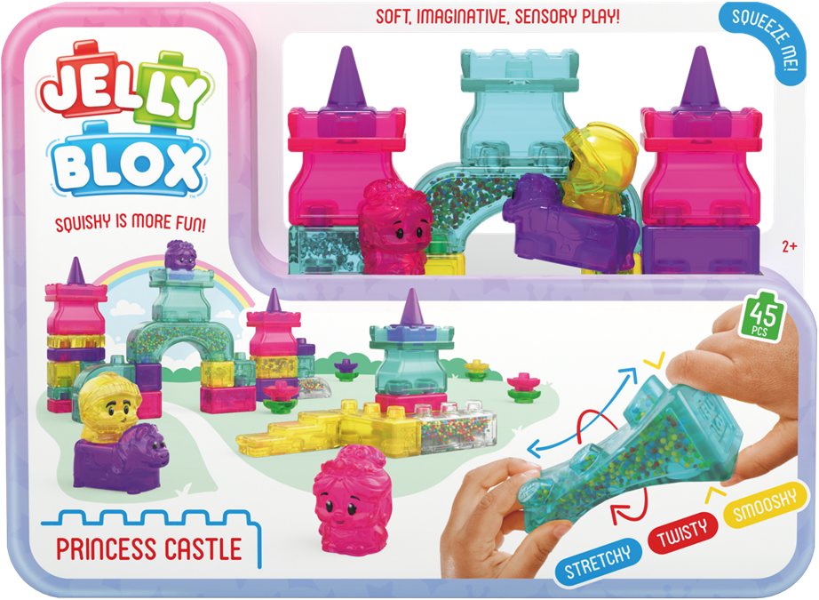 Jelly Blox Princess Castle – Sensorische bouwset met prinsessenkasteel (45-delige set)