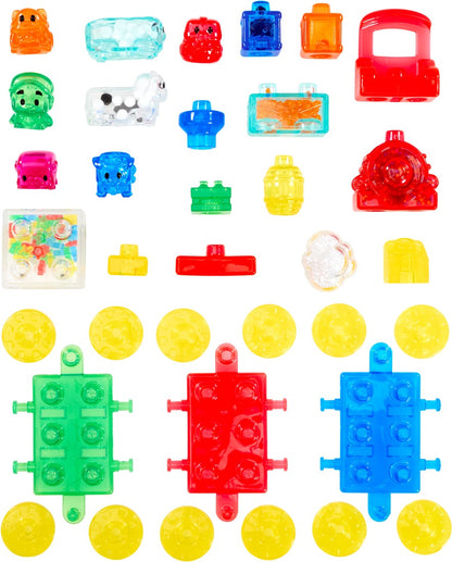 Jelly Blox Squish Train Set - Sensorische bouwtrein met zachte bouwblokken (35-delige set)