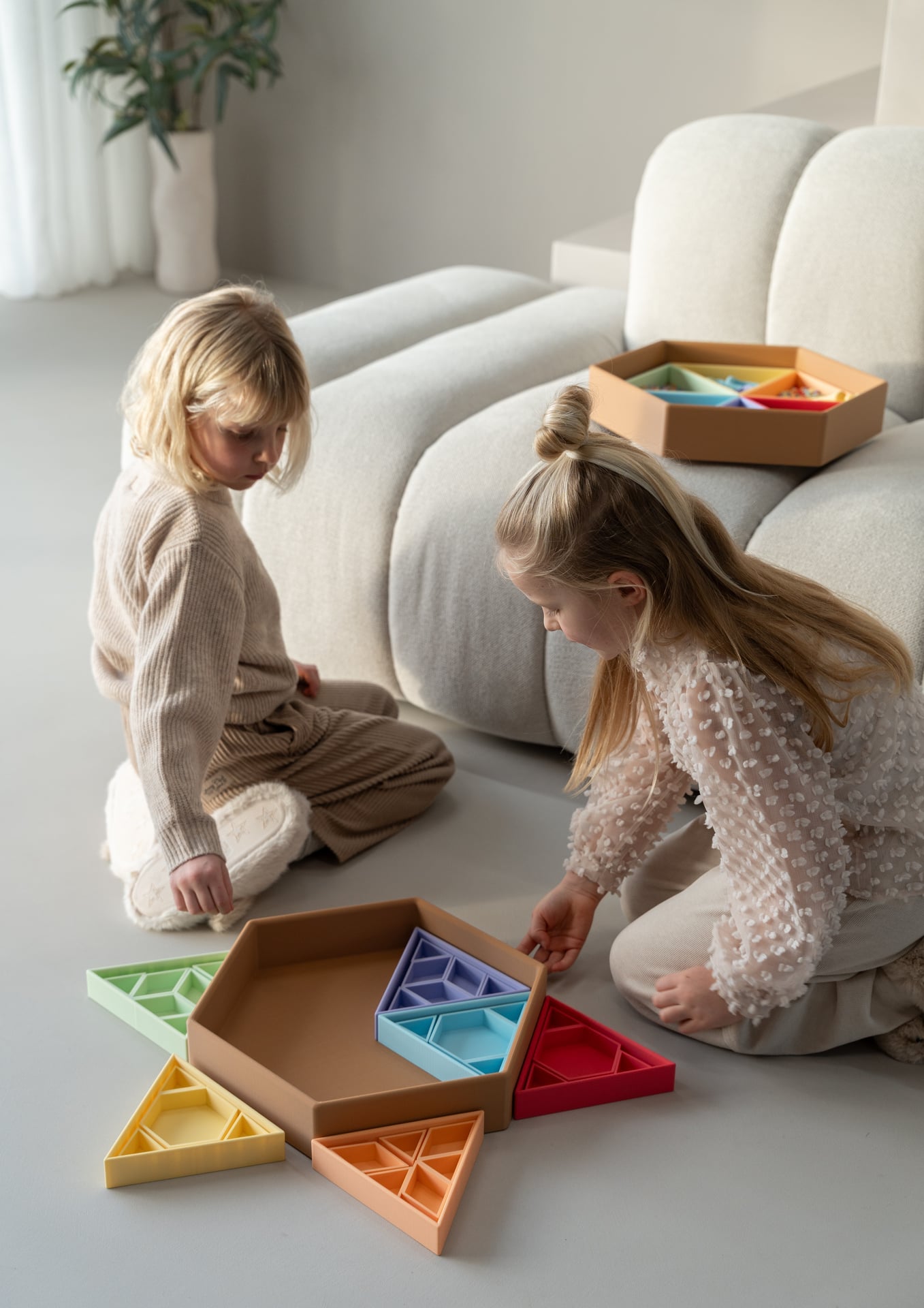 Mandigo pastel inlegdriehoek - paars