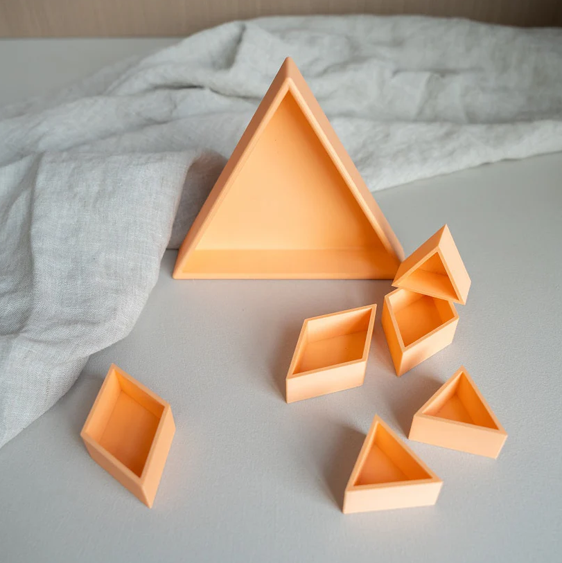 Mandigo pastel inlegdriehoek - oranje