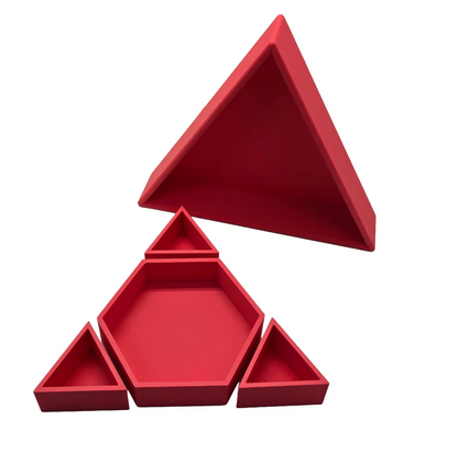 Mandigo pastel inlegdriehoek - rood