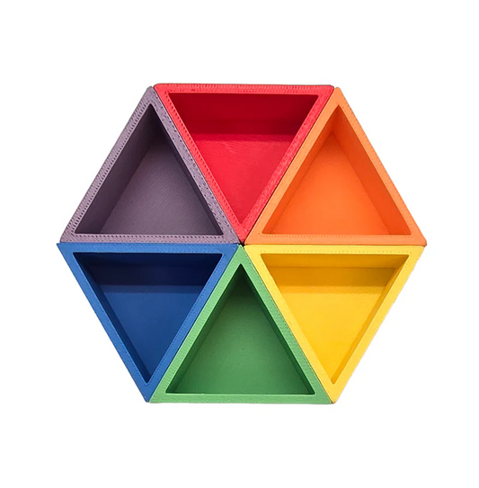 Mandigo Regenboog Bakjes – Set van 6 (driehoek)