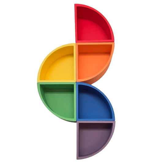Mandigo Regenboog Bakjes – Set van 6 (kwartcirkels)