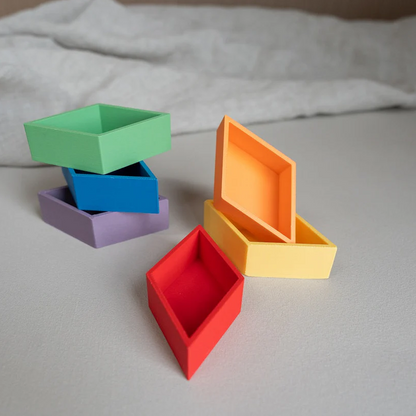 Mandigo Regenboog Bakjes – Set van 6 (Ruit)