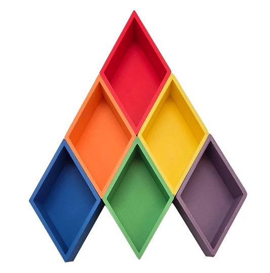 Mandigo Regenboog Bakjes – Set van 6 (Ruit)
