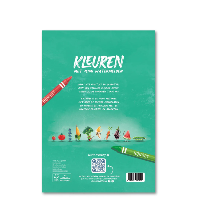 Höngry kleurboek - Kleuren met Mimi Watermeloen