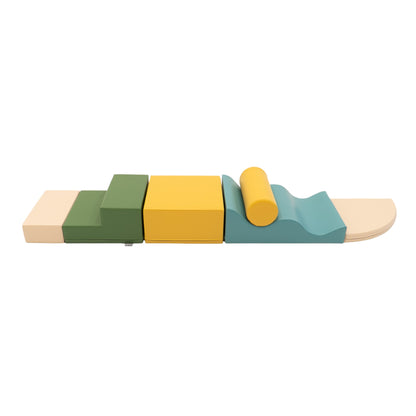 Soft Play 6 Foam Block Set - Pastel Turquoise Explorer
