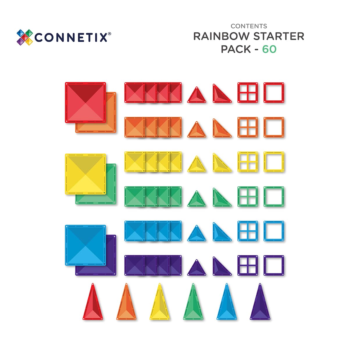 Connetix Rainbow Starter Pack 60-delig