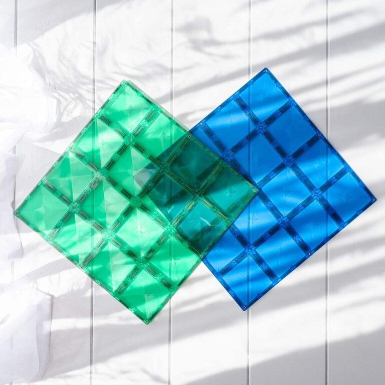 Connetix Rainbow Blue & Green Base Plate Pack 2-delig