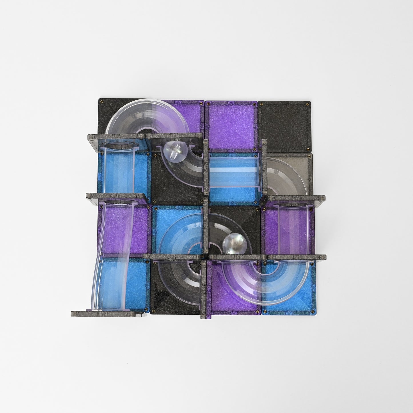 Connetix Galaxy Pack met lichtgevende knikkers en magnetische knikkerbaan in ruimtethema