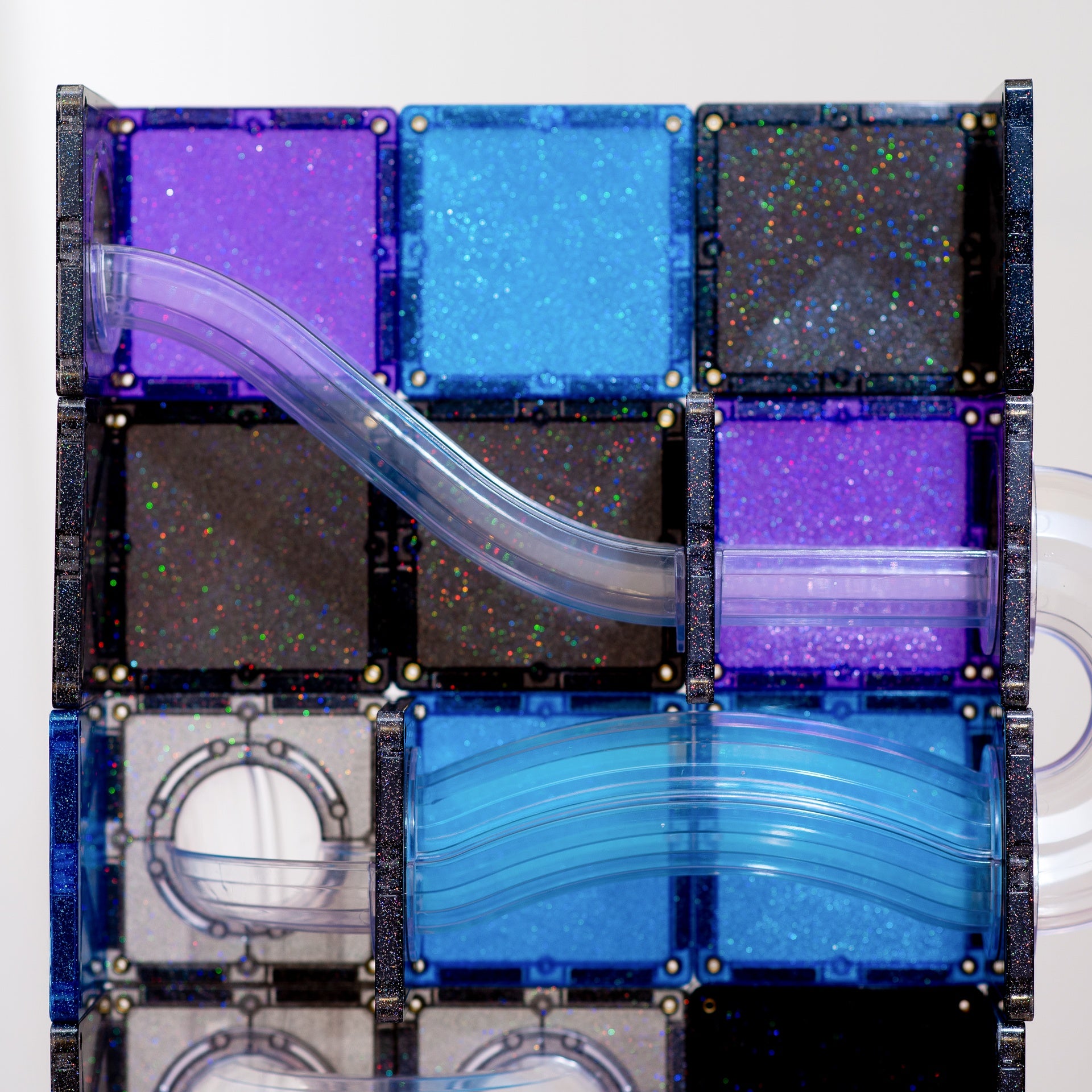 Connetix Galaxy Pack met lichtgevende knikkers en magnetische knikkerbaan in ruimtethema
