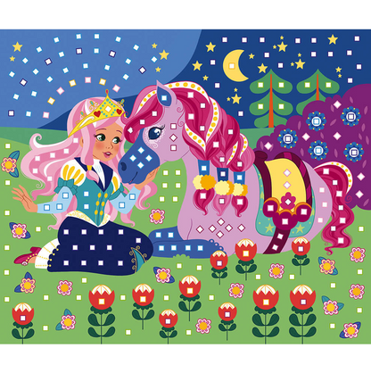Janod Atelier Mozaïek Foamstickers – Paarden & Eenhoorns