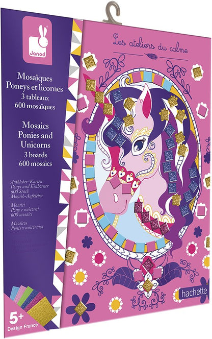 Janod Atelier Mozaïek Foamstickers – Paarden & Eenhoorns