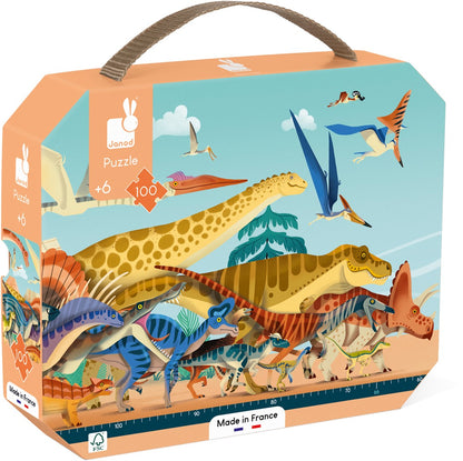 Janod Puzzel Panorama Dino – 100 stukjes