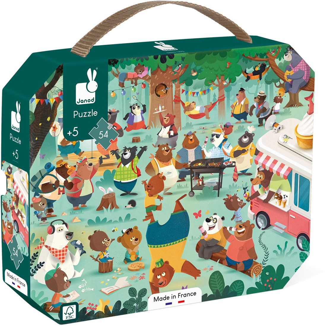 Janod Puzzel De Berenfamilie – 54 stukjes