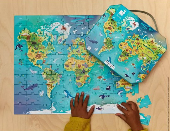 Janod Wereldpuzzel – 100 stukjes