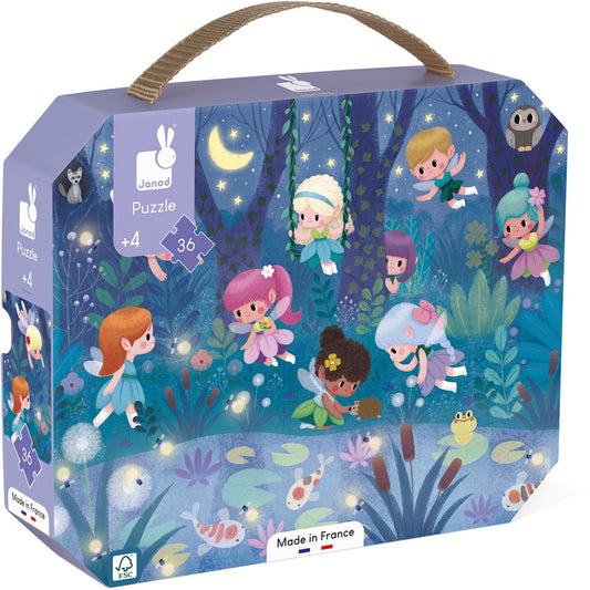 Janod Puzzel Elfjes en Waterlelies – 36 stukjes