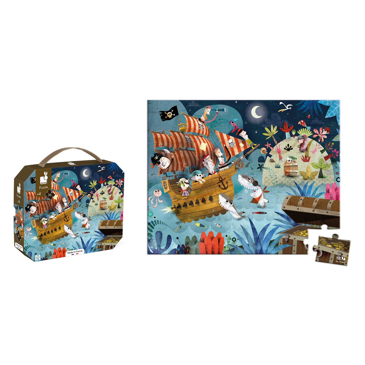 Janod Puzzel Piraten – 36 stukjes