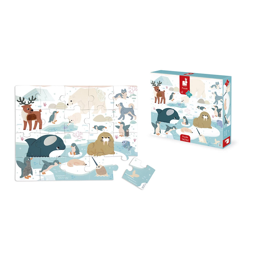 Janod Voelpuzzel Noordpool – 20 stukjes