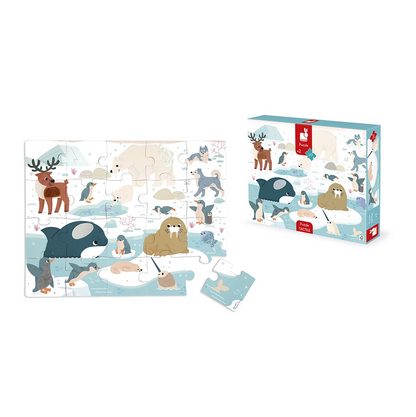Janod Voelpuzzel Noordpool – 20 stukjes