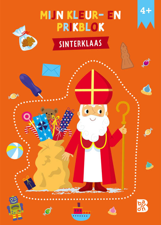 Kleur- en prikblok Sinterklaas