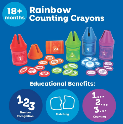 Learning Resources Rainbow Counting Crayons