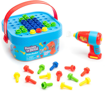 Learning Resources Design & Drill® Bolt-It Bucket™ – Bouwemmer met speelgoedboormachine