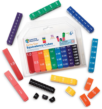 Learning Resources Fraction Tower® Equivalency Cubes