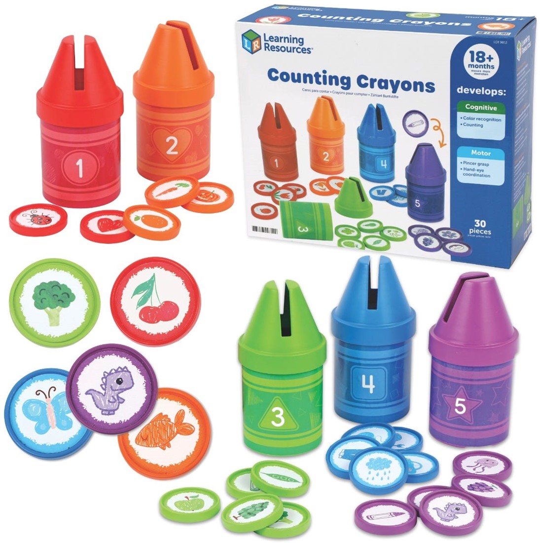 Learning Resources Rainbow Counting Crayons