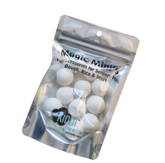 Sneeuwballen loose parts voor sensorisch spel