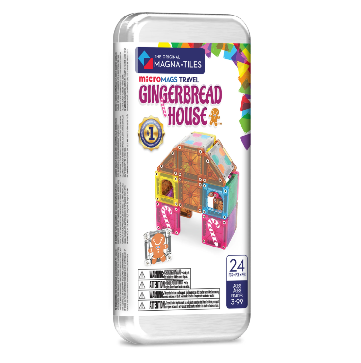 MagnaTiles Micro Mags Travel Set - Gingerbread House (24 st)