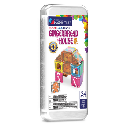 MagnaTiles Micro Mags Travel Set - Gingerbread House (24 st)