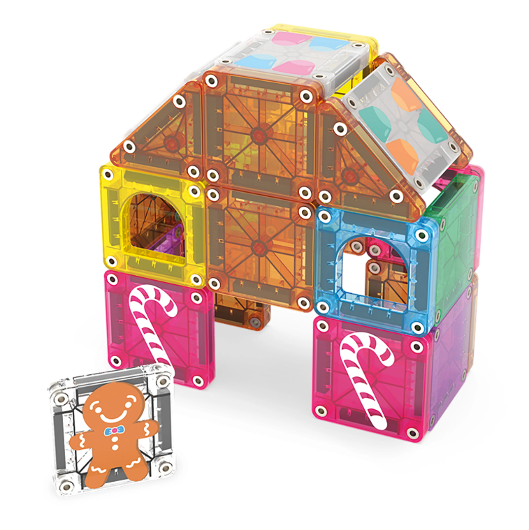 MagnaTiles Micro Mags Travel Set - Gingerbread House (24 st)