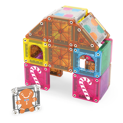 MagnaTiles Micro Mags Travel Set - Gingerbread House (24 st)