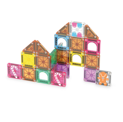 MagnaTiles Micro Mags Travel Set - Gingerbread House (24 st)